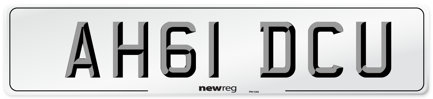AH61 DCU Number Plate from New Reg
